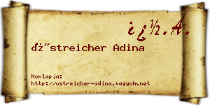 Östreicher Adina névjegykártya